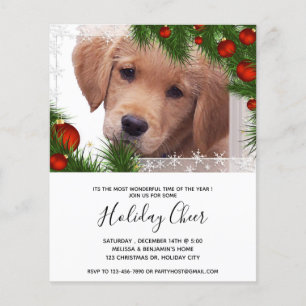 Budgeterad inbjudan till Hund för Golden Retriever