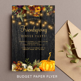 Budgeterad inbjudan till julmiddag för tallvedsnem flygblad