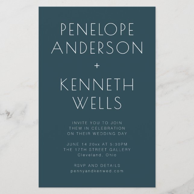 Budgeterad inbjudan till minimalistisk modern Mörk (Framsida)