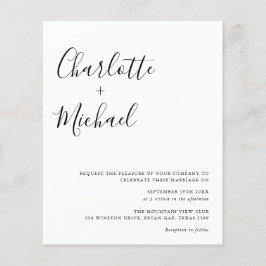 Budgeterad inbjudan till minimalistiskt skribentbr