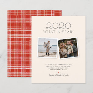 Budgeterad jul Handdragen Tartan Photo Helgdag