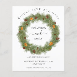 Budgeterad julklapp Orange Bröllop spara datum