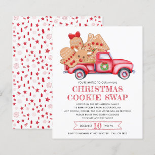 Budgeterad kaka Cookie Red Lastbil Cookie Swap