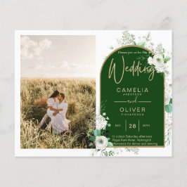 Budgeterad kod för hela Vit ros Grönt Bröllop QR Flygblad