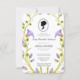 Budgeterad lila-Möhippa för vilda blommor i Bridge Inbjudningar