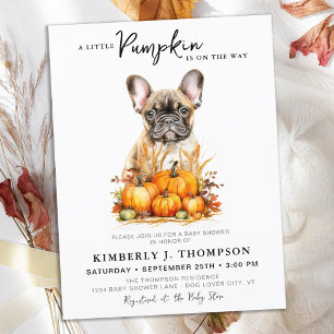 Budgeterad Little Pumpkin Cute Puppy Baby Shower