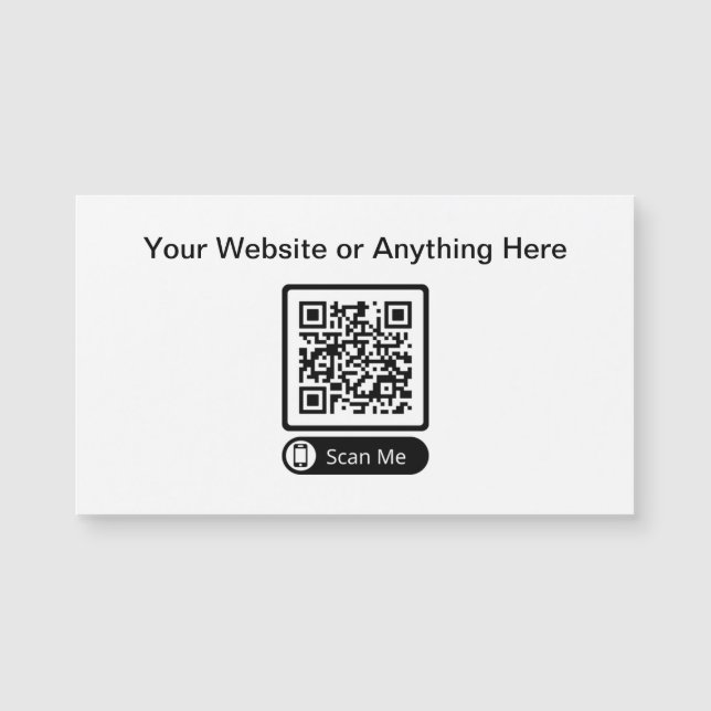 Budgeterad magnet för mindre antal QR-Affärskort (Framsida)