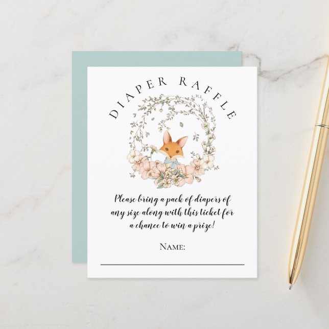 Budgeterad matvrädesdagbok Raffle Boy Shower (Fram/Back In Situ)