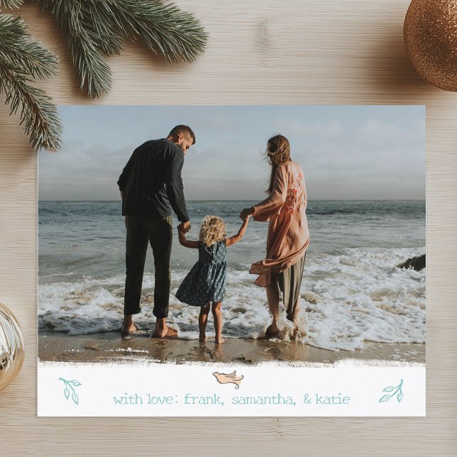 Budgeterad minimalistisk fotojul (Simple Minimalist Photo Christmas Card)