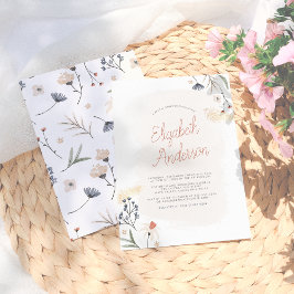 Budgeterad Modern Boho Minimalist Blommigt Möhippa