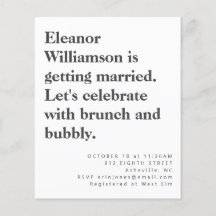 Budgeterad Modern Bold Black White-Möhippa Brunch