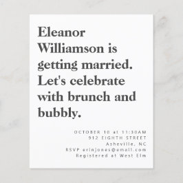 Budgeterad Modern Bold Black White-Möhippa Brunch