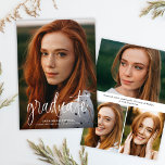 Budgeterad modern kalligrafi - enkelt foto Student Meddelande<br><div class="desc">Ett enkelt foto-Studenten-meddelande med budgetmodern kalligrafi har ett stort,  utfallsfoto på framsidan,  tillsammans med två foton och studentfesten på baksidan.</div>