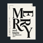 Budgeterad Modern, minimal enkel grädde god jul Helg Vykort<br><div class="desc">Budgeterat Modern lägsta traditionella återbildande grafikkort av vintage,  naturkräm,  god jul,  helgdag kort. En del av en fet roligt helgdag-samling.</div>