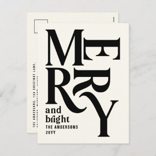 Budgeterad Modern, minimal enkel grädde god jul Helg Vykort