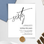 Budgeterad modern, minimalistisk 60:e födelsedagsi<br><div class="desc">*** Ange H015 i butikssökningen för att hitta alla matchande objekt *** Eller besök vår minimala svartvita samling. *** Den här högkvalitativa designen är enkel att anpassa för att matcha bröllop färg, stilar och tema. Om du vill göra ytterligare anpassningar klickar du på länken "Redigera med Design Verktyg" och användor...</div>