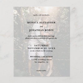 Budgeterad Modern Photo Bröllop Flyer
