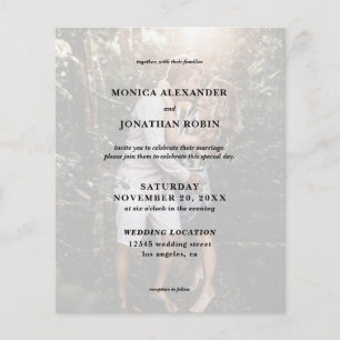 Budgeterad Modern Photo Bröllop Flyer