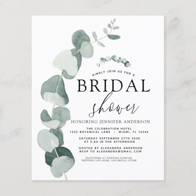 Budgeterad Möhippa Greenery Eucalyptus (Framsida)