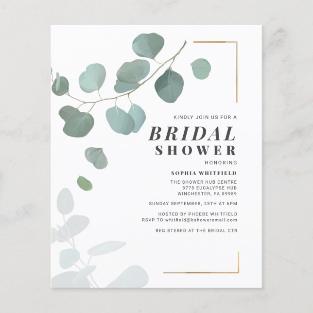 Budgeterad Möhippa Greenery Eucalyptus Succulent (Framsida)