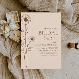 Budgeterad Möhippa - minimalistisk botanisk Blommi Flygblad