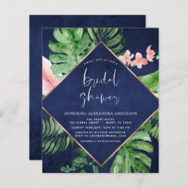 Budgeterad Möhippa Tropical Handflatan Navy Blue