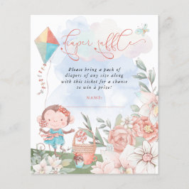 Budgeterad monkey Diaper Raffle Baby Shower Picnic