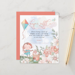 Budgeterad monkey Diaper Raffle Baby Shower Picnic