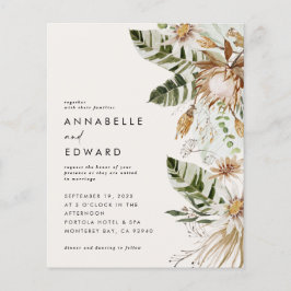 Budgeterad naturlig bohemisk botanisk modern elega