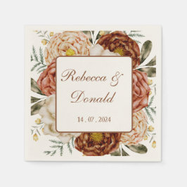 Budgeterad Neutralt Boho Terracotta Pappersservett