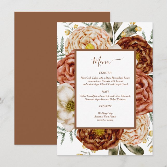 Budgeterad Neutralt Boho Terracotta Tilläggskort (Fram/baksida)