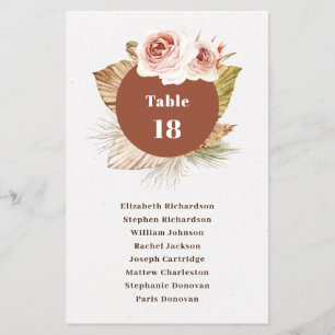 Budgeterad ökenplatta för blommigt boho bröllop