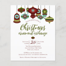 Budgeterad Ornament Exchange Party Retro Bauble