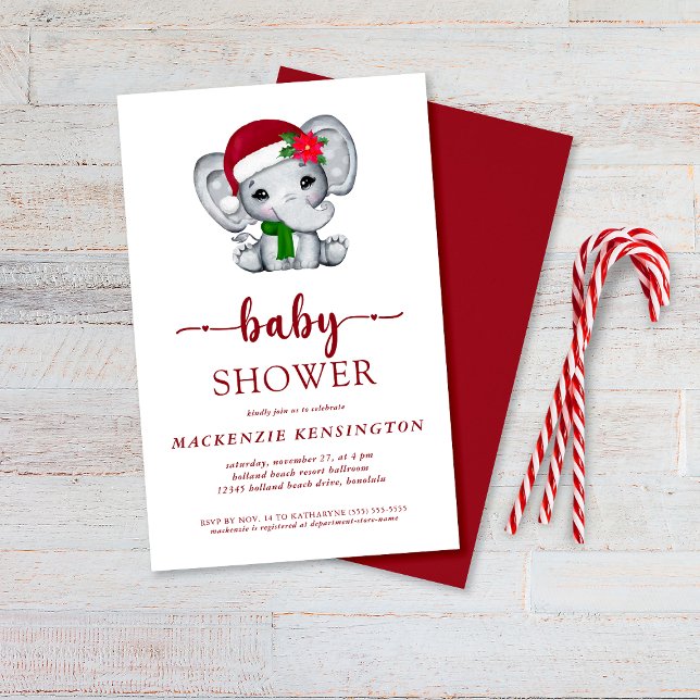 Budgeterad PAPPER jultomphant Baby Shower Flygblad (Skapare uppladdad)