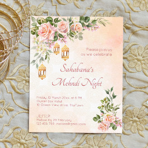 Budgeterad pastellkräm ro Moroccan-lyktor mehndi