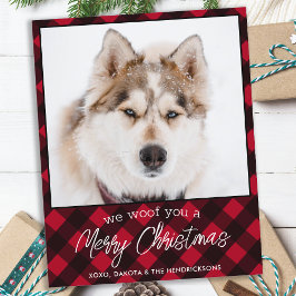 Budgeterad Pet Photo Hund Red Pput God jul-bil