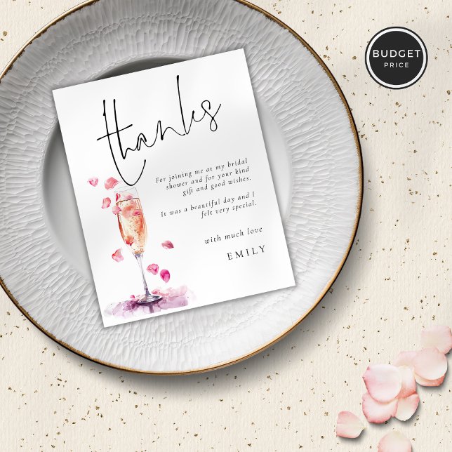 Budgeterad Petals Prosecco Glass Möhippa tack (Skapare uppladdad)