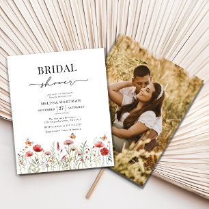 Budgeterad Photo Wildblomma Möhippa Boho Flygblad
