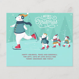 Budgeterad Polar under julen Bears Ice Skating Cut