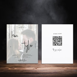 Budgeterad QR-kod för foto alla i en bröllopsinbju