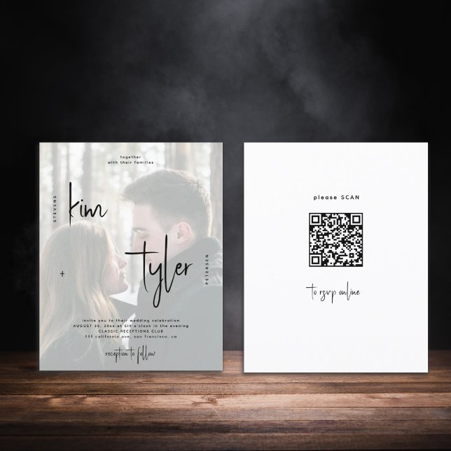 Budgeterad QR-kod för foto alla i en bröllopsinbju (Skapare uppladdad)