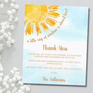 Budgeterad Ray of Sunshine Baby Shower Tack