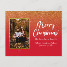 Budgeterad Red Guld Glam Personlig Photo Family