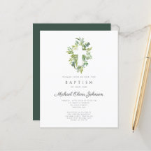 Budgeterad Religiösa - inbjudan till botaniskt bap