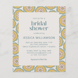 Budgeterad Retro Boho-Blommigt Pastel-Möhippa