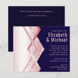 Budgeterad Ro guld Art Deco Foil Se flottan Bröllo