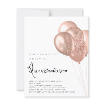 Budgeterad Ro Guld-ballong QR-kod Quinceañera Part