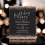 Budgeterad Ro Guld Black vid 60:e födelsedag<br><div class="desc">Högtidlighålla en minnesvärd 60-årsdag med budgeterade Ro Guld Black vid 60-dagarsinbjudan! Den här eleganten är utformad så att den kombinerar skuggning av ro guld glitter med klassiska svarta toner och skapar ett sofistikerat och tidlöst utseende. Perfekt för en 60-årsdag eller en milstolpe. Den här budgetvänliga inbjudan garanterar en snyggt firande...</div>