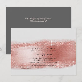 Budgeterad Ro guld Glitter Foil Se Bröllop