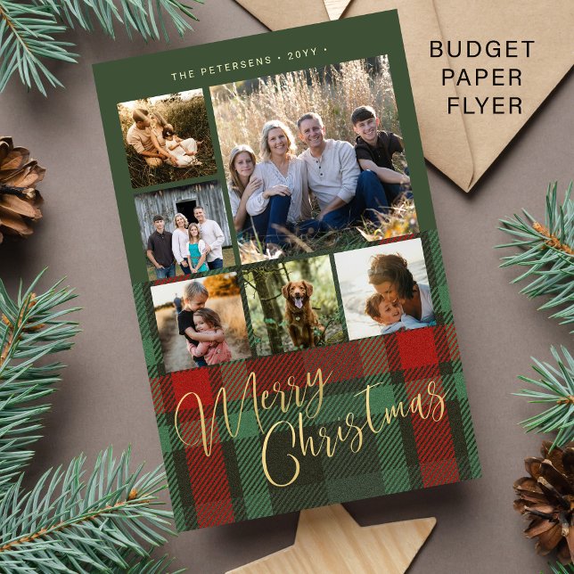 Budgeterad röd grönt med flera bilder - jul flygblad (Skapare uppladdad)